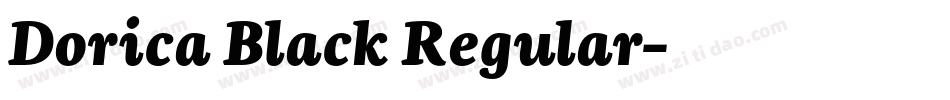 Dorica Black Regular字体转换